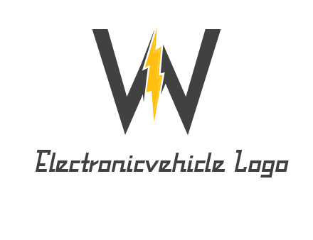 letter w electric bolt icon