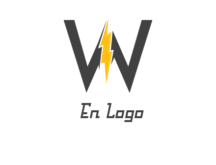 letter w electric bolt icon