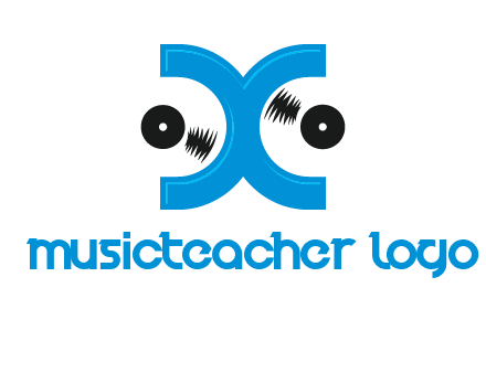 Letter X and music disc logo