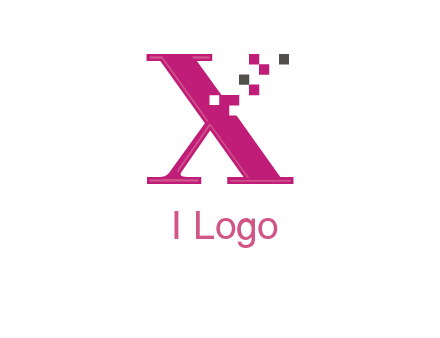 letter x pixels logo