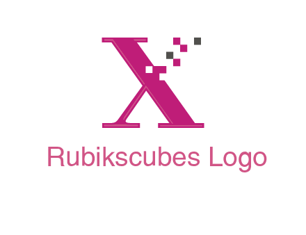 letter x pixels logo