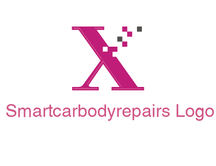 letter x pixels logo