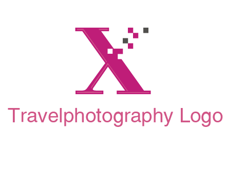 letter x pixels logo