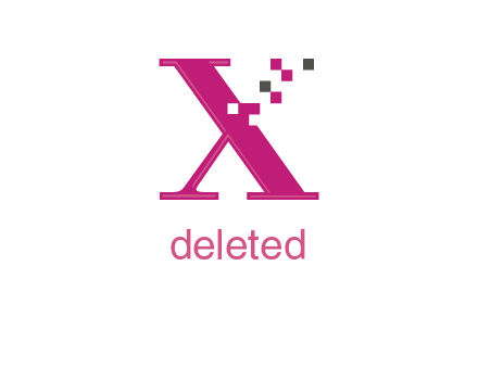 letter x pixels logo