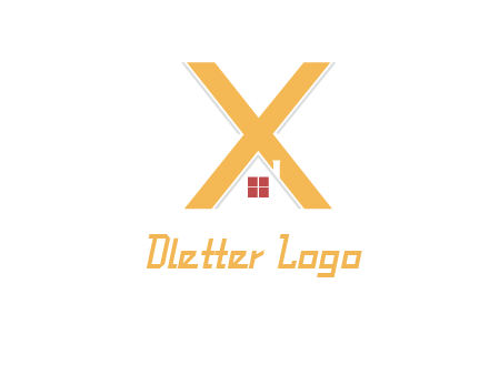 letter x house logo