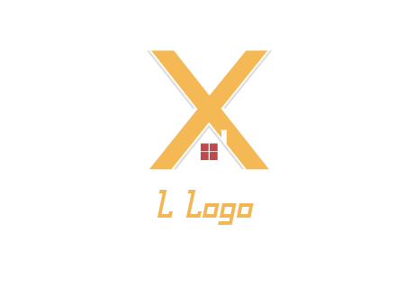 letter x house logo