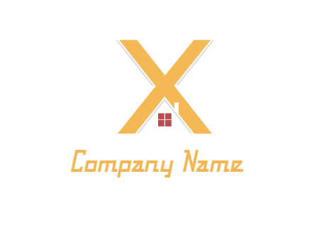 letter x house logo