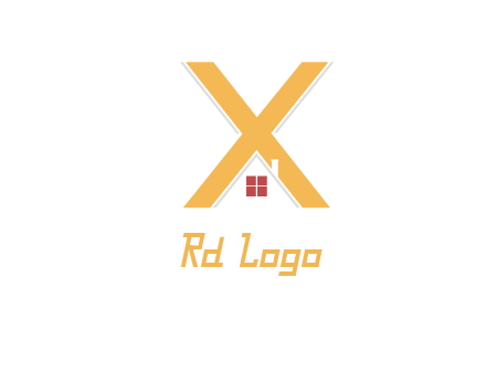 letter x house logo