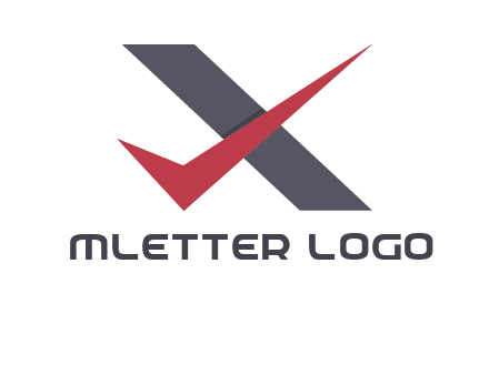 check mark letter x logo