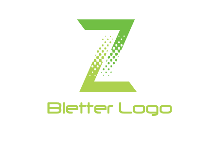 halftone letter z logo