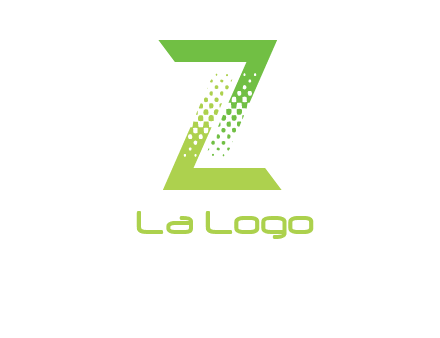 halftone letter z logo