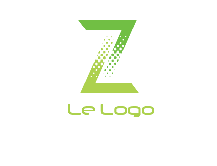 halftone letter z logo