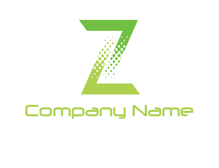 halftone letter z logo