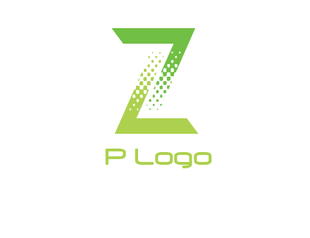 halftone letter z logo