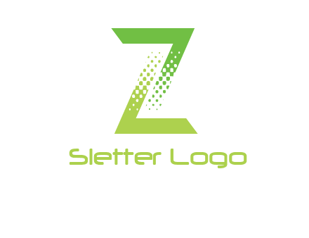 halftone letter z logo