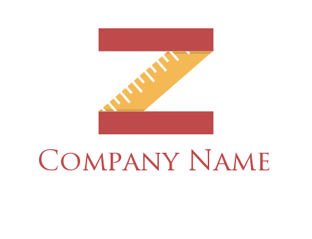 measure tape in letter Z logo