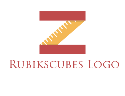 measure tape in letter Z logo