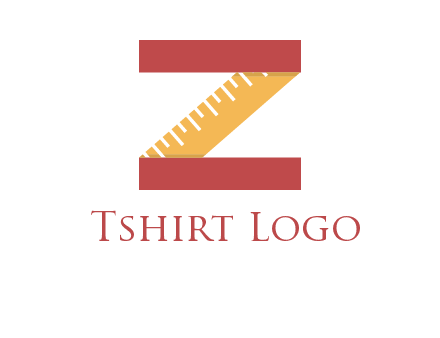 measure tape in letter Z logo