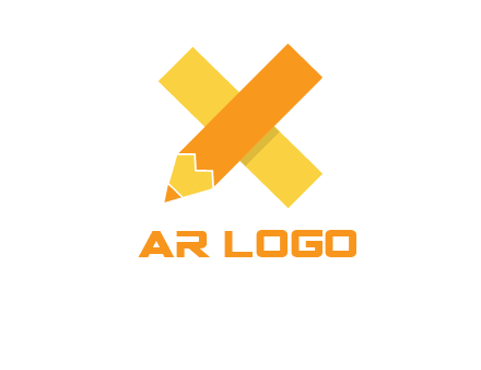 letter x pencil logo