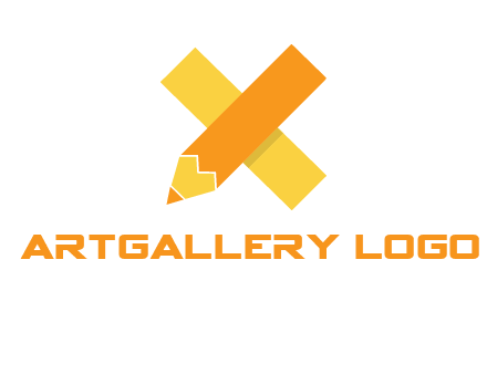 letter x pencil logo