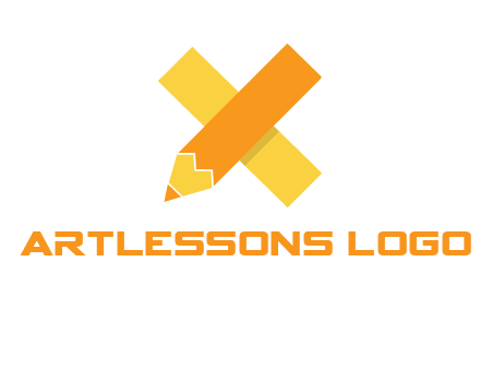 letter x pencil logo