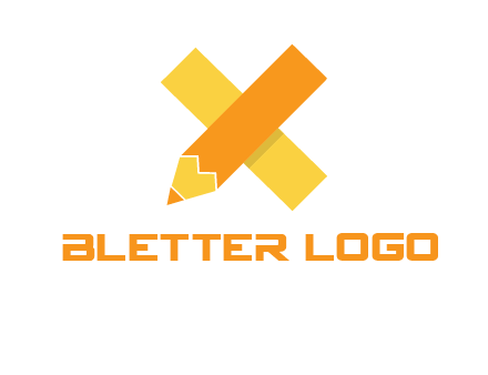 letter x pencil logo