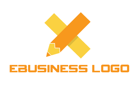 letter x pencil logo