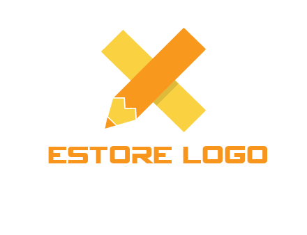 letter x pencil logo