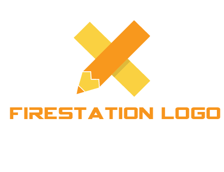 letter x pencil logo