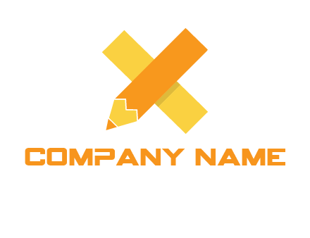 letter x pencil logo