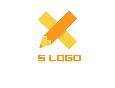 letter x pencil logo