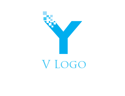 letter y pixels logo