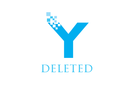 letter y pixels logo