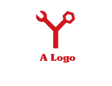 wrench on letter Y logo