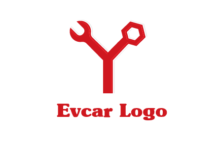 wrench on letter Y logo