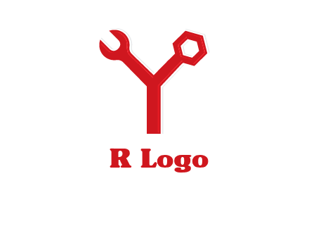 wrench on letter Y logo