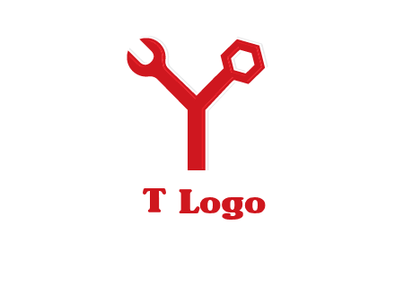 wrench on letter Y logo