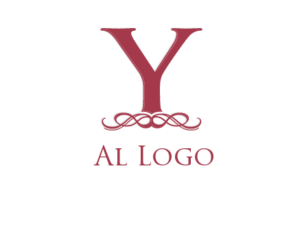 letter Y and ornament logo