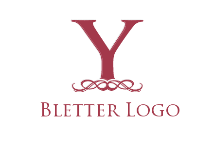 letter Y and ornament logo