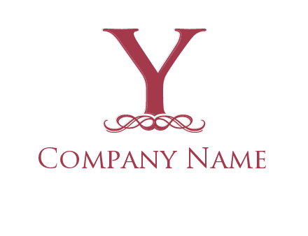 letter Y and ornament logo