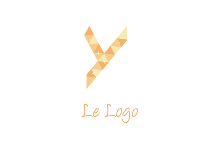 letter y polygon logo