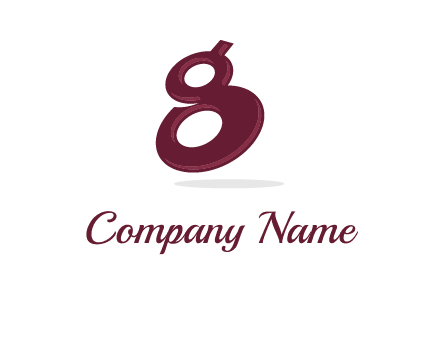 Letter G like number eight logo