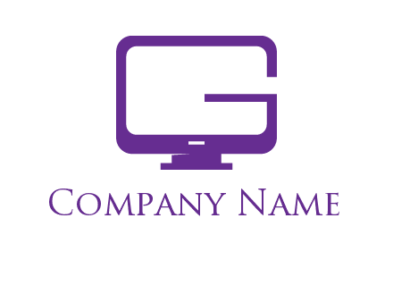 letter G monitor screen logo