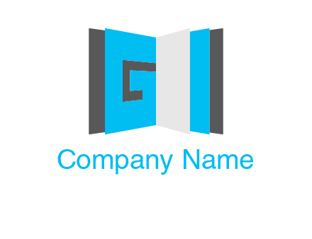 Letter G in book logo