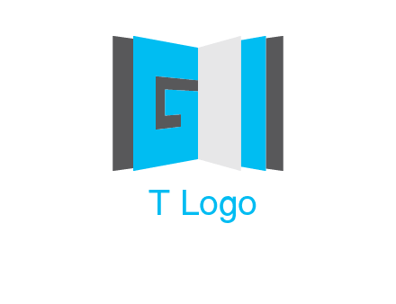 Letter G in book logo