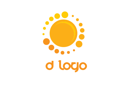 dots around sun logo