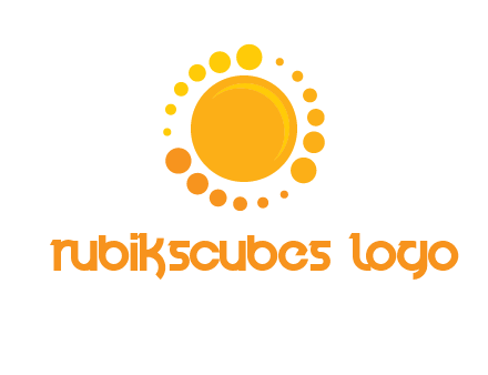 dots around sun logo