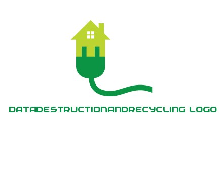 eco house with plug logo