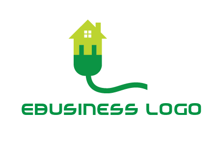 eco house with plug logo