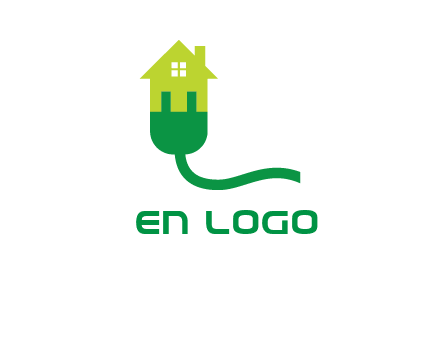 eco house with plug logo